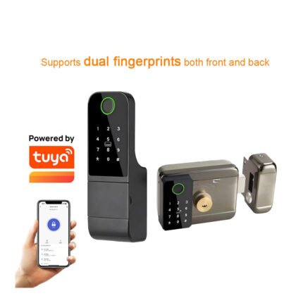 N5Pro Outdoor Gate Smart Rim Lock/ No Wiring/ Aluminum Alloy Stainless Steel Door Lock